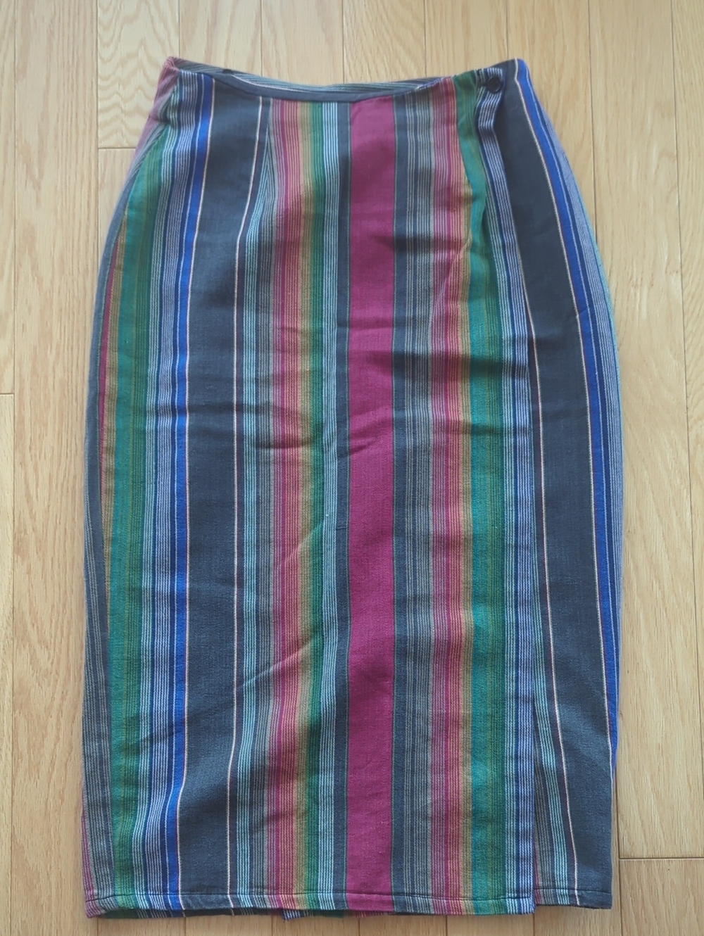 Vintage BE Basic Editions Rainbow Wrap Skirt
